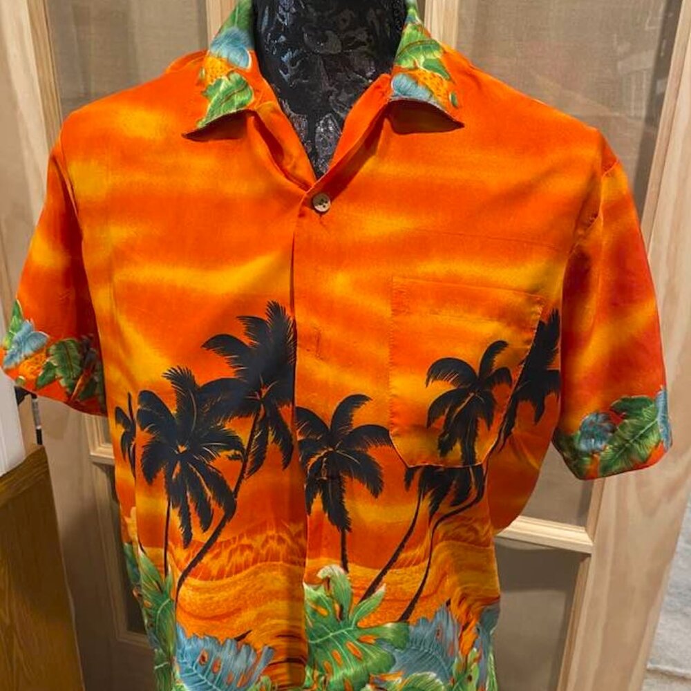 Rainforest Café Kids Tropical Button-down Shirt, XL